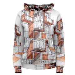 Rag-flats-onion-flats-llc-architecture-drawing Graffiti-architecture Women s Pullover Hoodie by Sudhe