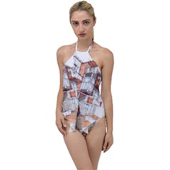 Rag-flats-onion-flats-llc-architecture-drawing Graffiti-architecture Go With The Flow One Piece Swimsuit by Sudhe