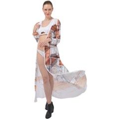 Rag-flats-onion-flats-llc-architecture-drawing Graffiti-architecture Maxi Chiffon Beach Wrap by Sudhe