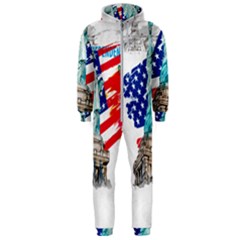 Statue Of Liberty Independence Day Poster Art Hooded Jumpsuit (men)  by Sudhe