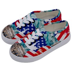 Statue Of Liberty Independence Day Poster Art Kids  Classic Low Top Sneakers by Sudhe