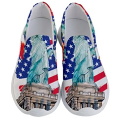 Statue Of Liberty Independence Day Poster Art Men s Lightweight Slip Ons by Sudhe