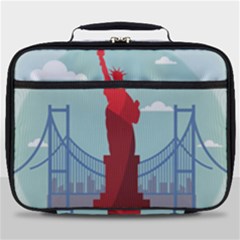 New-york-usa-liberty-landmark Full Print Lunch Bag by Sudhe