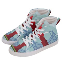 New-york-usa-liberty-landmark Men s Hi-top Skate Sneakers by Sudhe