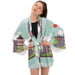 Japan-landmark-landscape-view Long Sleeve Kimono by Sudhe