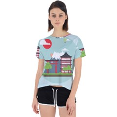 Japan-landmark-landscape-view Open Back Sport Tee by Sudhe