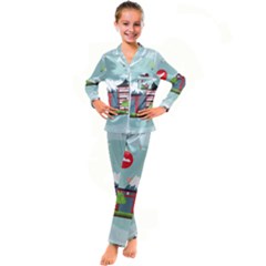 Japan-landmark-landscape-view Kid s Satin Long Sleeve Pajamas Set by Sudhe