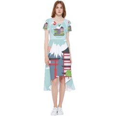 Japan-landmark-landscape-view High Low Boho Dress