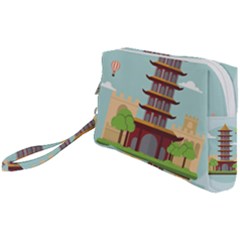 China-landmark-landscape-chinese Wristlet Pouch Bag (small) by Sudhe