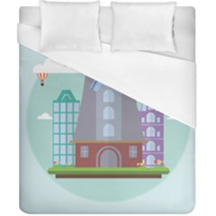 Amsterdam-landmark-landscape Duvet Cover (california King Size) by Sudhe