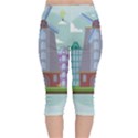 Amsterdam-landmark-landscape Velvet Capri Leggings  View2