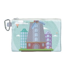 Amsterdam-landmark-landscape Canvas Cosmetic Bag (medium) by Sudhe