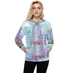 Amsterdam-landmark-landscape Women s Lightweight Drawstring Hoodie by Sudhe