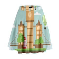 London-watch-landmark-england High Waist Skirt by Sudhe