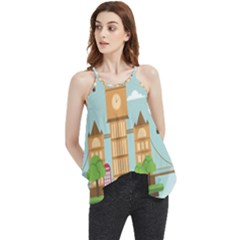 London-watch-landmark-england Flowy Camisole Tank Top