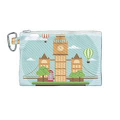 London-watch-landmark-england Canvas Cosmetic Bag (medium) by Sudhe