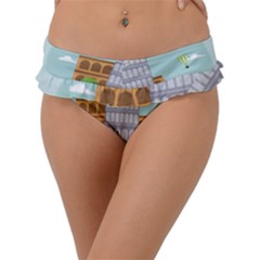 Roma-landmark-landscape-italy-rome Frill Bikini Bottom by Sudhe