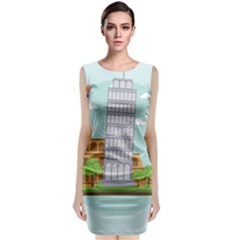 Roma-landmark-landscape-italy-rome Sleeveless Velvet Midi Dress