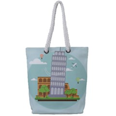 Roma-landmark-landscape-italy-rome Full Print Rope Handle Tote (small) by Sudhe