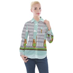 Roma-landmark-landscape-italy-rome Women s Long Sleeve Pocket Shirt