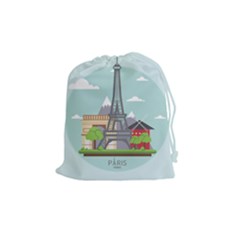 Paris-france-french-europe-travel Drawstring Pouch (medium) by Sudhe