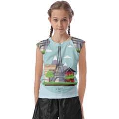 Paris-france-french-europe-travel Kids  Raglan Cap Sleeve Tee by Sudhe