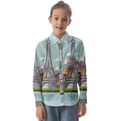 Paris-france-french-europe-travel Kids  Long Sleeve Shirt by Sudhe