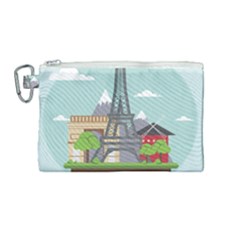 Paris-france-french-europe-travel Canvas Cosmetic Bag (medium) by Sudhe