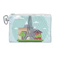 Paris-france-french-europe-travel Canvas Cosmetic Bag (large) by Sudhe