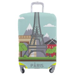 Paris-france-french-europe-travel Luggage Cover (medium)