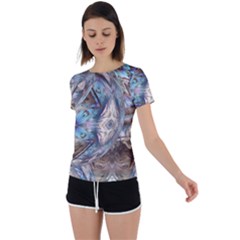 Tribal Pop Back Circle Cutout Sports Tee by MRNStudios