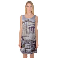 Erechtheum Temple, Athens, Greece Sleeveless Satin Nightdress by dflcprintsclothing