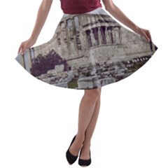 Erechtheum Temple, Athens, Greece A-line Skater Skirt by dflcprintsclothing