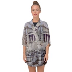 Erechtheum Temple, Athens, Greece Half Sleeve Chiffon Kimono by dflcprintsclothing