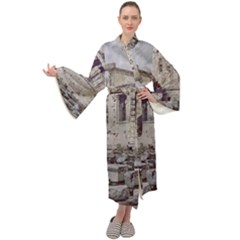 Erechtheum Temple, Athens, Greece Maxi Velour Kimono by dflcprintsclothing