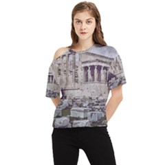 Erechtheum Temple, Athens, Greece One Shoulder Cut Out Tee