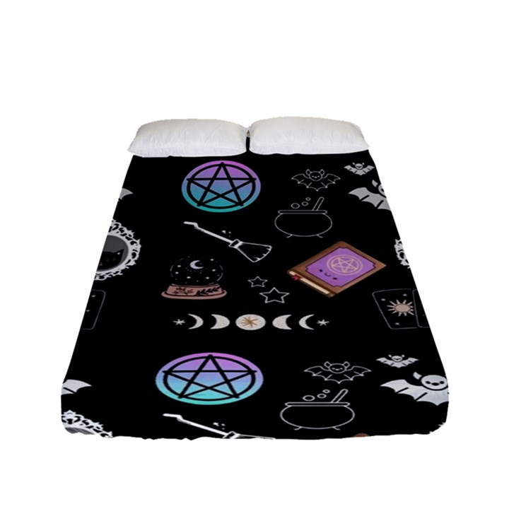 Pastel Goth Witch Fitted Sheet (Full/ Double Size)