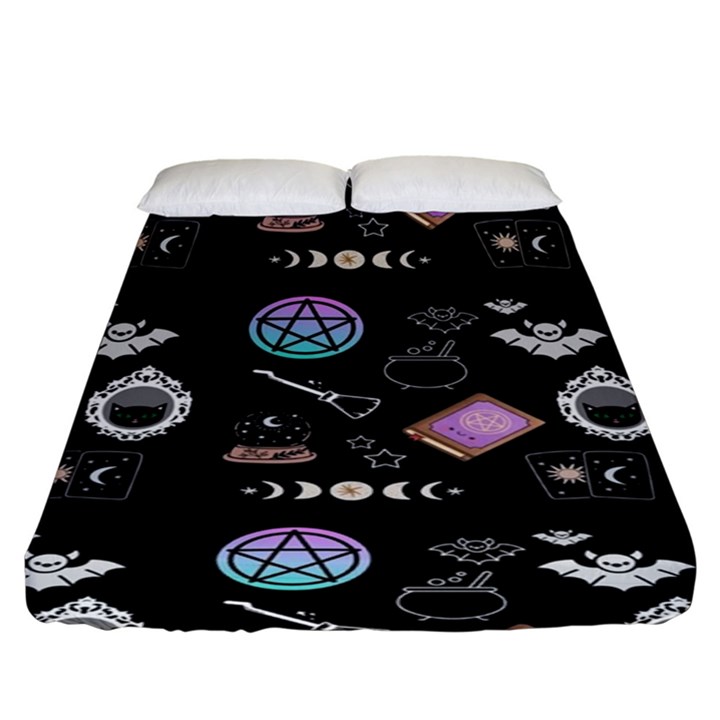 Pastel Goth Witch Fitted Sheet (King Size)