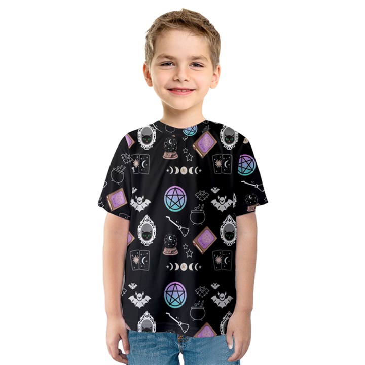 Pastel Goth Witch Kids  Sport Mesh Tee