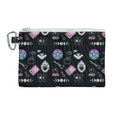 Pastel Goth Witch Canvas Cosmetic Bag (large) by NerdySparkleGoth