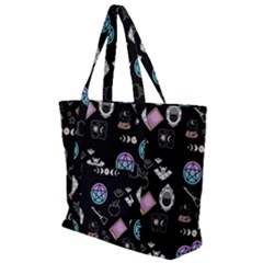 Pastel Goth Witch Zip Up Canvas Bag by NerdySparkleGoth