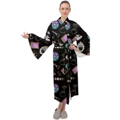 Pastel Goth Witch Maxi Velour Kimono by NerdySparkleGoth