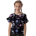 Pastel Goth Witch Kids  Cut Out Flutter Sleeves View1