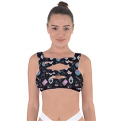 Pastel Goth Witch Bandaged Up Bikini Top