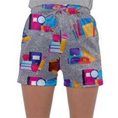 80s And 90s School Pattern Sleepwear Shorts by NerdySparkleGoth