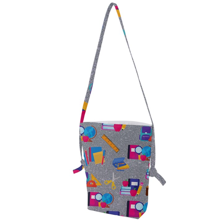 80s and 90s School Pattern Folding Shoulder Bag