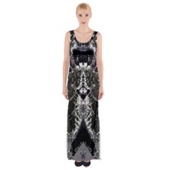 Alien Deco Thigh Split Maxi Dress by MRNStudios