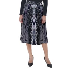 Alien Deco Classic Velour Midi Skirt  by MRNStudios