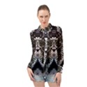 Alien Deco Long Sleeve Chiffon Shirt View1