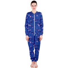 Branches With Peach Flowers Onepiece Jumpsuit (ladies)  by SychEva